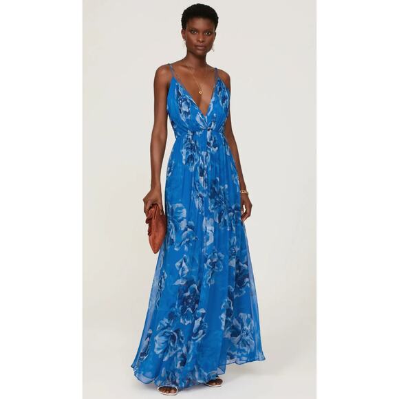 HALSTON Mindy Gown in Blue - Picture 1 of 12